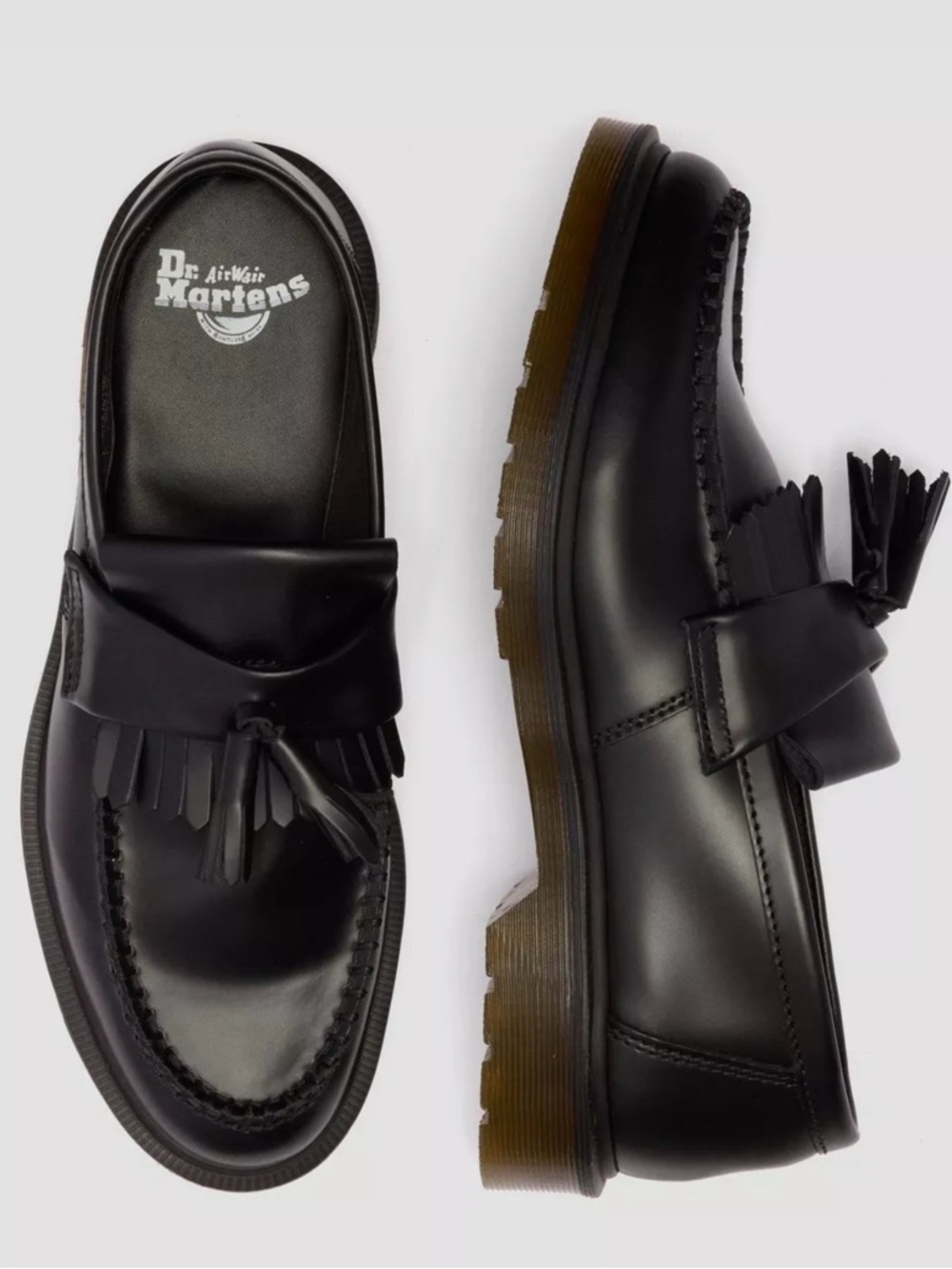 Dr. Martens Black Leather Tassel Loafers
